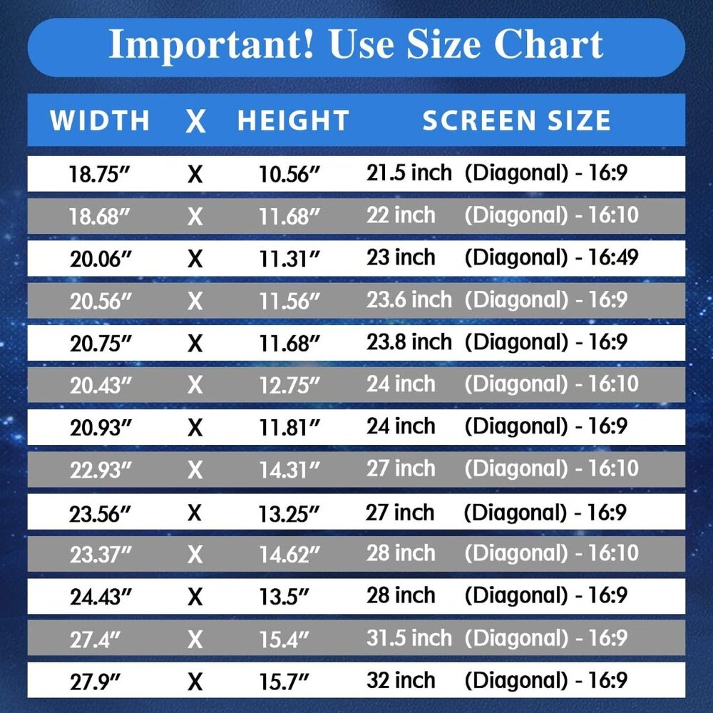 [2-Pack] 24" Computer Privacy Screen Filter for 16:9 Widescreen Removable - Picture 9 of 10